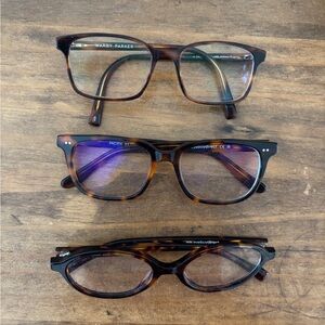 Trio of Eyeglasses ( Warby Parker + Eyebuy Direct)